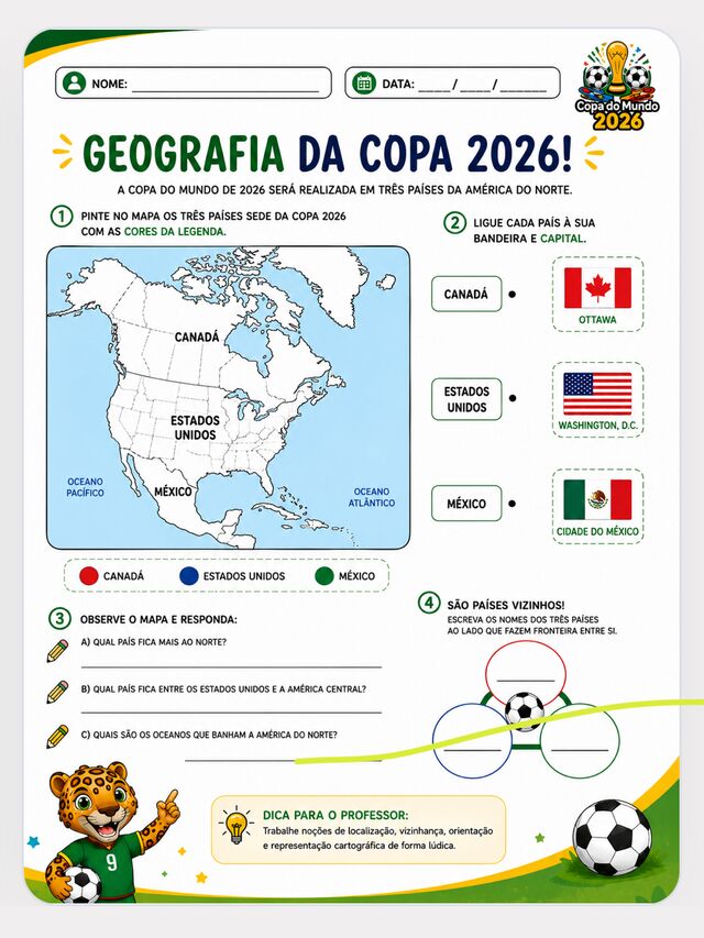 Atividade Geografia da Copa 2026
